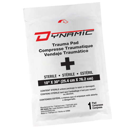 Pansement de trauma Dynamic, Tampon, 10" lo x 30" la, St&eacute;rile, Dispositif m&eacute;dical Classe 1 FMT Sales Ltd