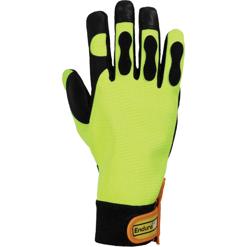 Endura&reg; Hi-Viz Chainsaw Gloves, Size Large/9, Goatskin Palm FMT Sales Ltd