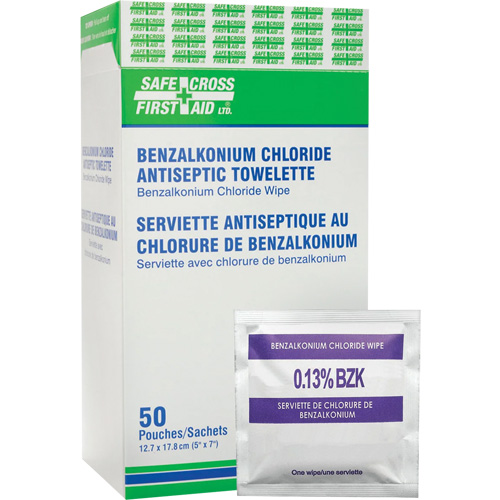 Benzalkonium Chloride Wipes, Towelette, Antiseptic FMT Sales Ltd