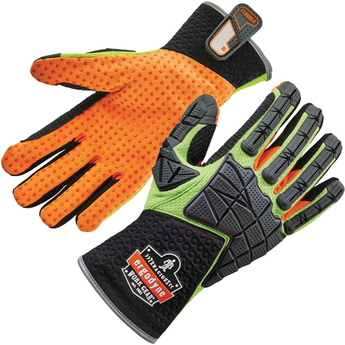 Gants &agrave; dos absorbeur d'impacts ProFlex 925F(X), Petit, Paume en Cuir refendu, Poignet &agrave; enfiler FMT Sales Ltd
