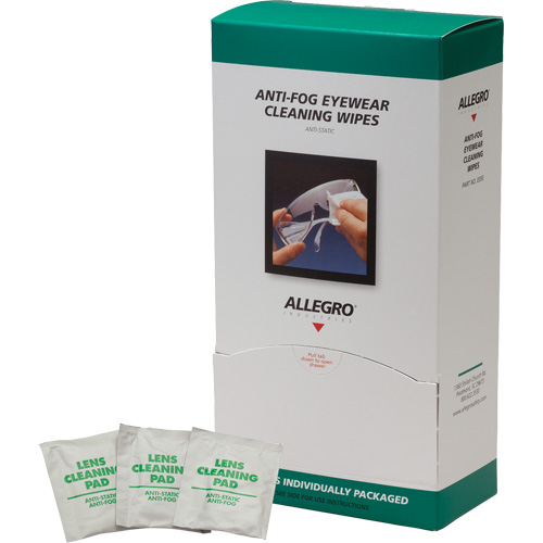 ALLEGRO INDUSTRIES Eyewear Cleaning Wipes, 5" x 8", Pack Of 100 FMT Sales Ltd