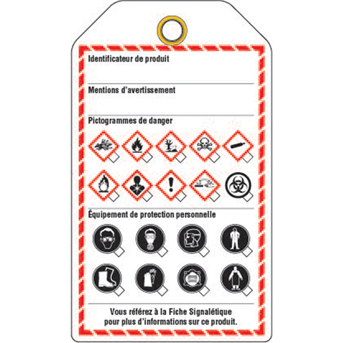 Workplace Tags, Cardstock, 3-3/8" W x 5-3/4" H, French FMT Sales Ltd