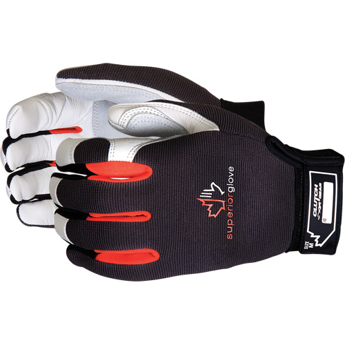 Clutch Gear&reg; Mechanic's Gloves, Grain Leather/Split Leather Palm, Size Small FMT Sales Ltd