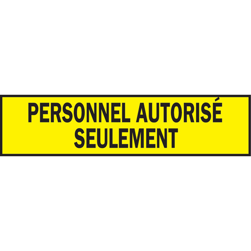 Ruban de signalisation pour barricade, Français, 3" la x 200' lo, 3,5 mils, Noir sur jaune FMT Sales Ltd