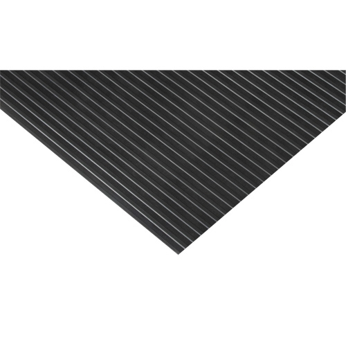 Tapis &agrave; nervures larges, Essuie-pieds, 3' x 75' x 1/8", Noir FMT Sales Ltd