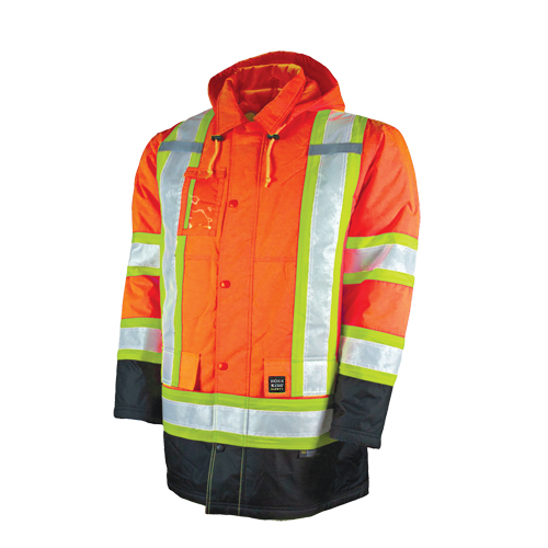 Lined Safety Parka, High Visibility Orange, Large FMT Sales Ltd