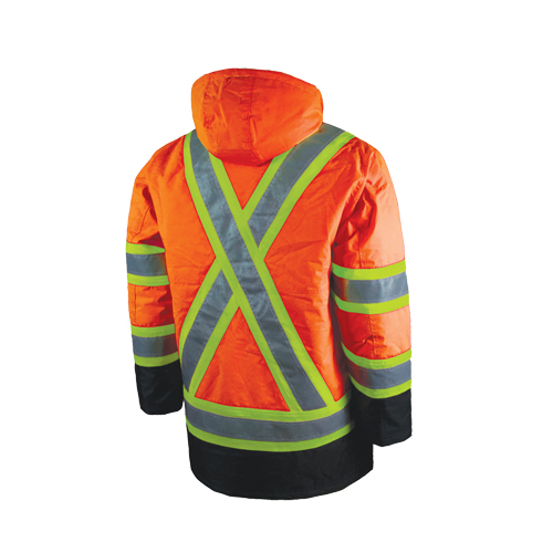 Lined Safety Parka, High Visibility Orange, Large FMT Sales Ltd