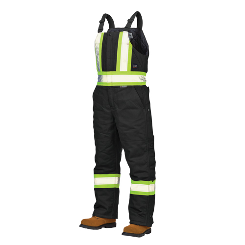Duck Lined Safety Overalls, Cotton, Large, Black FMT Sales Ltd