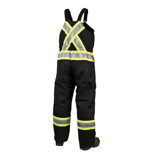 Lined Safety Overalls, Polyester/Polyurethane, Large, Black FMT Sales Ltd