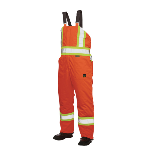 Lined Safety Overalls, Polyester/Polyurethane, Large, High Visibility Orange FMT Sales Ltd