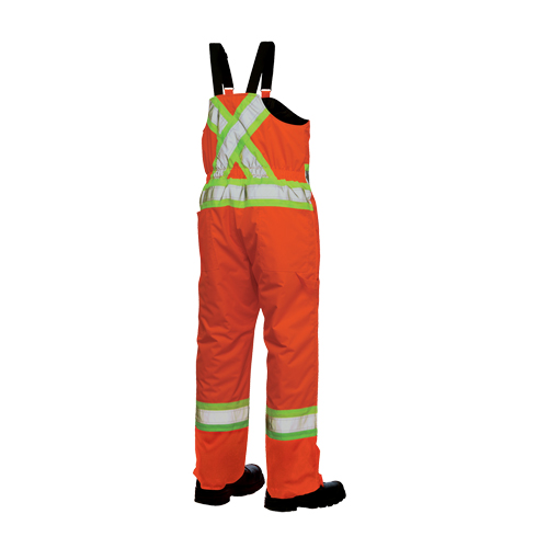 Lined Safety Overalls, Polyester/Polyurethane, Large, High Visibility Orange FMT Sales Ltd