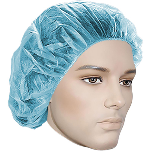 Bouffant Caps, Polypropylene, 18", Blue FMT Sales Ltd