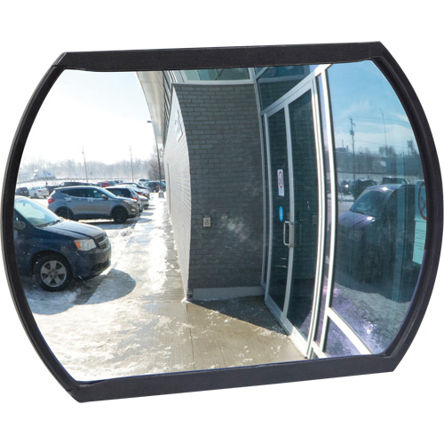 Roundtangular Convex Mirror with Bracket, 12" H x 18" W, Indoor/Outdoor FMT Sales Ltd
