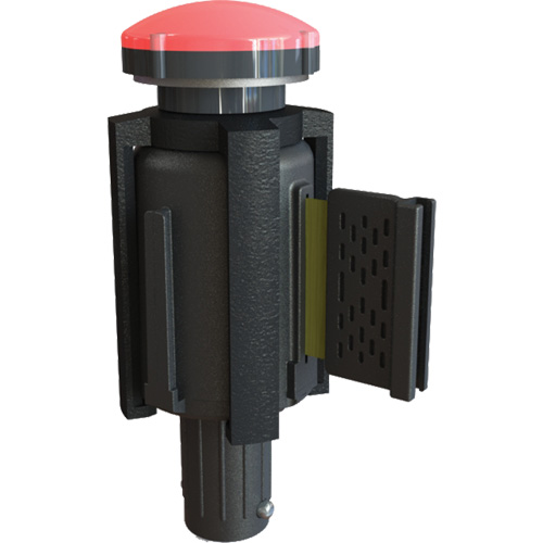 PLUS Barrier System Strobe Light Bracket & Red Strobe Light, Black FMT Sales Ltd