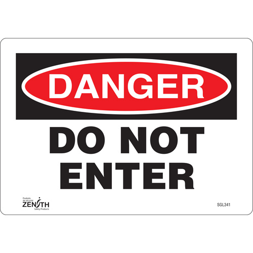 "Do Not Enter" Sign, 7" x 10", Vinyl, English FMT Sales Ltd