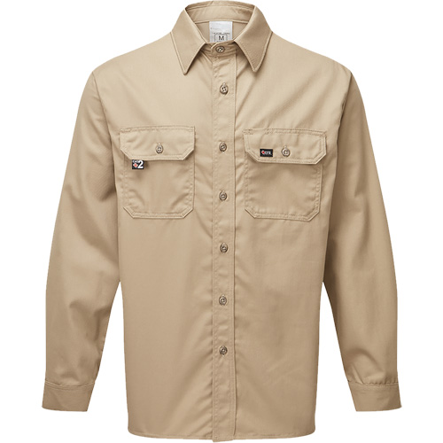 UltraSoft&reg; 7 oz. Deluxe Work Shirt, Large, Khaki FMT Sales Ltd