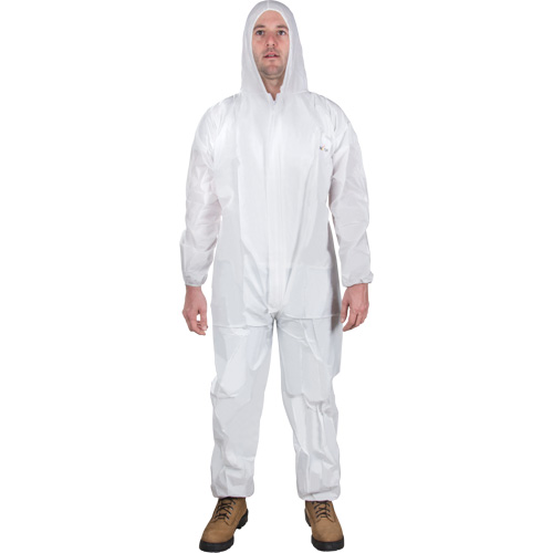 Hooded Coveralls, Medium, White, SMS FMT Sales Ltd