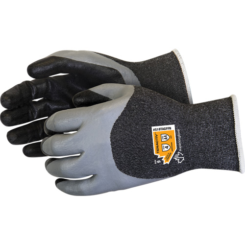 Gants &agrave; double trempage r&eacute;sistants aux coupures, Taille 5, Calibre 18, Rev&ecirc;tement Mousse de nitrile, Enveloppe en TenActiv, ASTM ANSI niveau A4 FMT Sales Ltd