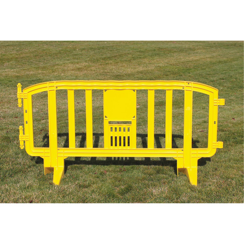 Movit Barricade, Interlocking, 78" L x 39" H, Yellow FMT Sales Ltd