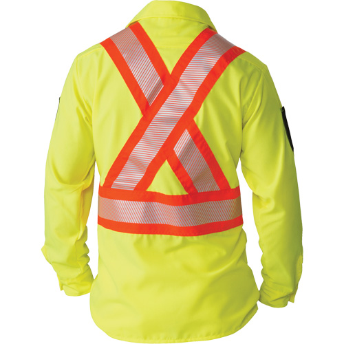 Chemise &agrave; manches longues haute visibilit&eacute; ind&eacute;chirable, Polyester, Petit, Jaune lime haute visibilit&eacute; FMT Sales Ltd
