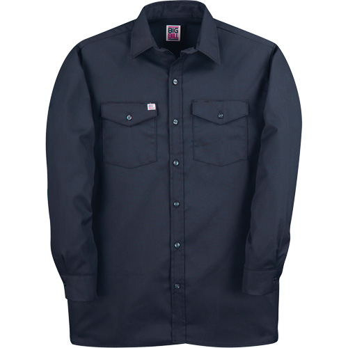 Long-Sleeved Twill Work Shirt, Men's, 4X-Large, Navy Blue FMT Sales Ltd