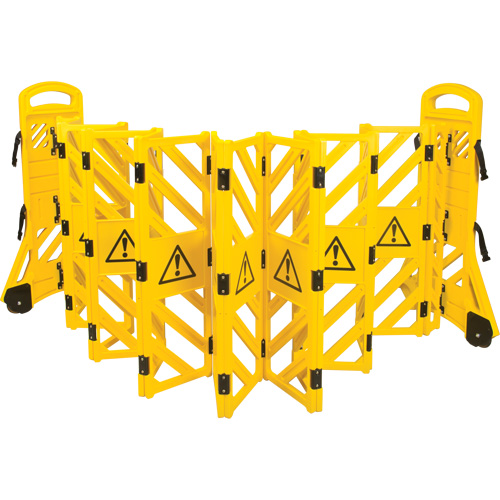 Portable Mobile Barrier, 40" H x 13' L, Yellow FMT Sales Ltd