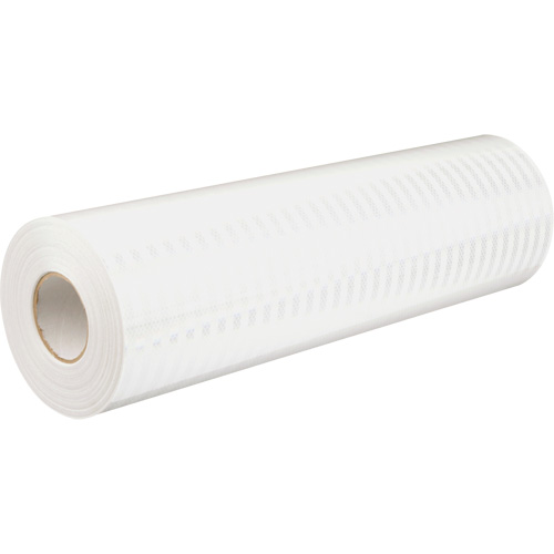 Feuille de rev&ecirc;tement de barricade prismatique de qualit&eacute; &agrave; haute intensit&eacute;, 2" la x 150' lo, 19 mils, Blanc FMT Sales Ltd