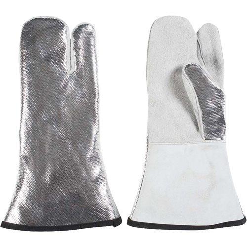 One Finger Heat Resistant Mitt, Aluminized/Kevlar&reg;/Leather, One Size, Protects Up To 650°F (343°C) FMT Sales Ltd