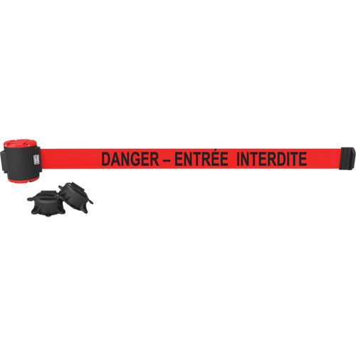 Wall Mount Barrier, Plastic, Magnetic Mount, 30', Red Tape FMT Sales Ltd