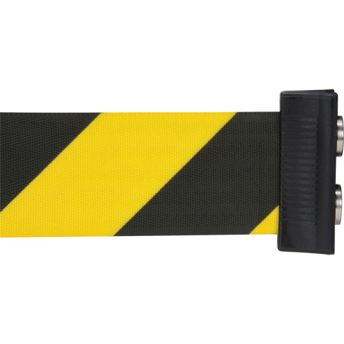 Barri&egrave;re &agrave; fixation murale avec ruban magn&eacute;tique, Acier, Fixation par vis, 7', Ruban Noir et jaune FMT Sales Ltd