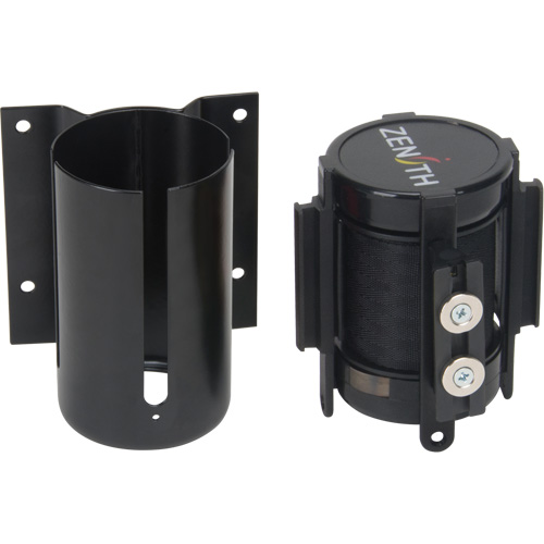 Wall Mount Barrier with Magnetic Tape, Steel, Screw Mount, 7', Black Tape FMT Sales Ltd