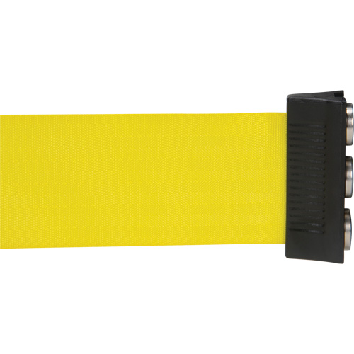 Wall Mount Barrier with Magnetic Tape, Steel, Screw Mount, 12', Yellow Tape FMT Sales Ltd