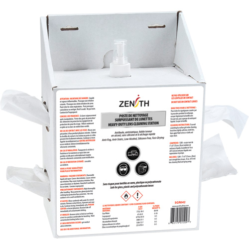 Disposable Premium Lens Cleaning Station, Cardboard, 8" L x 5" D x 12.5" H FMT Sales Ltd
