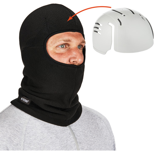 Passe-montagne avec fermeture &agrave; glissi&egrave;re et casque antichoc &agrave; ins&eacute;rer N-Ferno, Molleton/Polyester, Noir FMT Sales Ltd