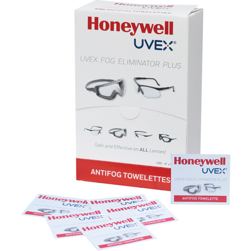 Lingettes antibu&eacute;e pour lunettes Uvex Fog Eliminator Plus, 4" x 5", Paquet de 100 FMT Sales Ltd