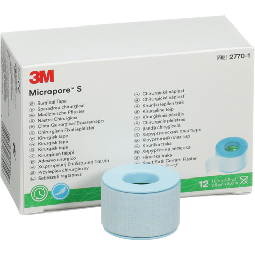 Ruban chirurgical Micropore S, Non m&eacute;dical, 16-1/2' lo x 1" la FMT Sales Ltd
