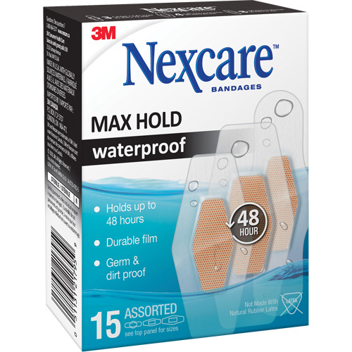 Pansements imperm&eacute;ables &agrave; tenue maximale Nexcare, Assorti, Plastique, St&eacute;rile FMT Sales Ltd