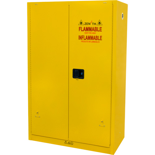 Flammable Storage Cabinet, 45 gal., 2 Door, 43" W x 65" H x 18" D FMT Sales Ltd