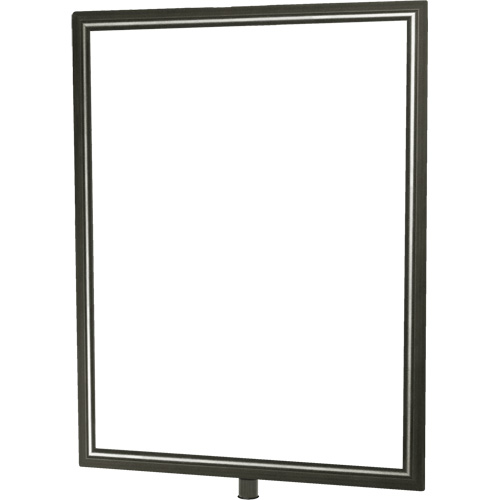 Porte-enseigne vertical robuste pour montant classique, Chrome satin&eacute; FMT Sales Ltd