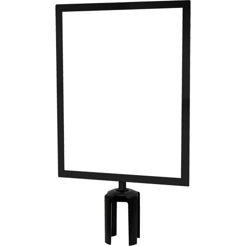Porte-enseigne horizontal robuste avec adaptateur pour poteaux Tensabarrier, Noir FMT Sales Ltd