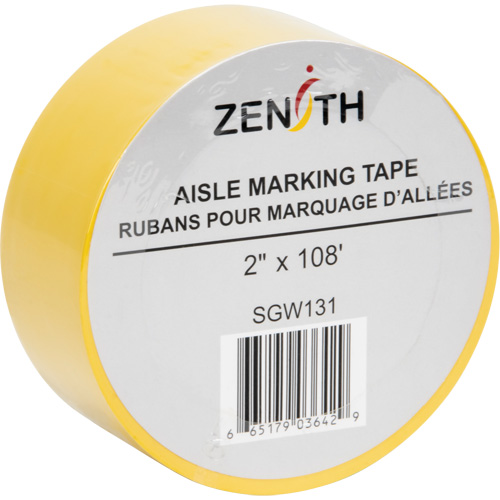 Ruban pour marquage d'all&eacute;es, 2" x 108', PVC, Jaune FMT Sales Ltd