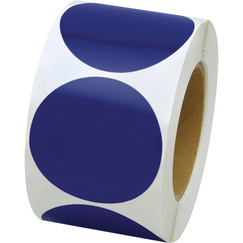 Coloured Marking Dots, Circle, 3" L x 3" W, Blue, Vinyl FMT Sales Ltd