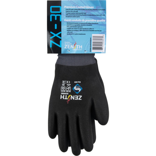 Gants enduits ZX-30° de premi&egrave;re qualit&eacute;, Moyen, R&ecirc;vetement Mousse de PVC, Calibre 15, Enveloppe en Nylon FMT Sales Ltd