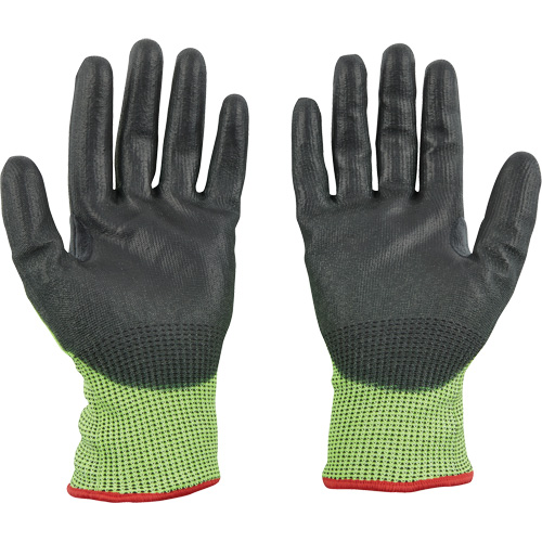 High Visibility Dipped Gloves, Size Small, 15 Gauge, Polyurethane Coated, Polyethylene Shell, ASTM ANSI Level A5 FMT Sales Ltd