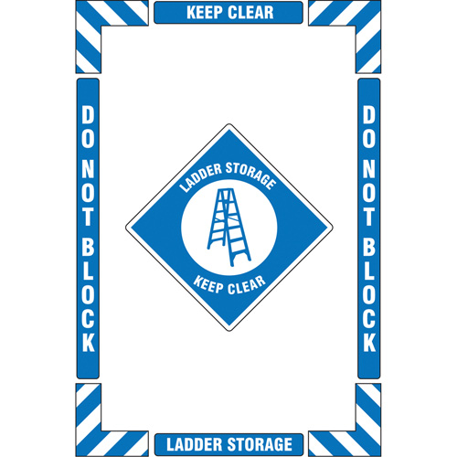 "Ladder Storage" Floor Marking Kit, Adhesive, English with Pictogram FMT Sales Ltd