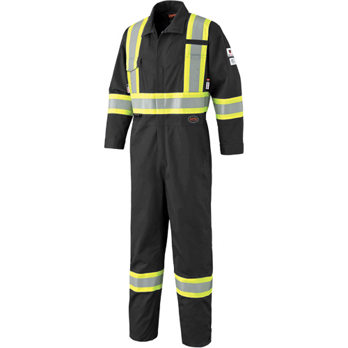 7702BK FR-Tech&reg; 88/12 FR Arc Rated Coveralls, Size 36, Black, 9.7 cal/cm² FMT Sales Ltd