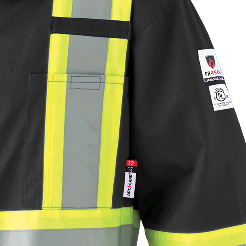 7702BK FR-Tech&reg; 88/12 FR Arc Rated Coveralls, Size 36, Black, 9.7 cal/cm² FMT Sales Ltd