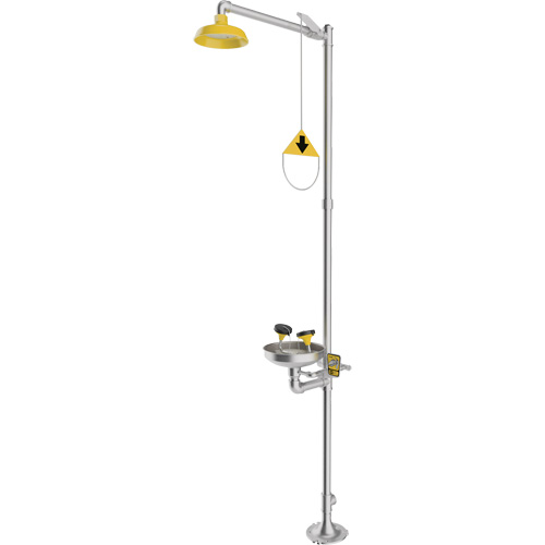 Douche durgence et douche oculaire combin&eacute;es, Socle FMT Sales Ltd