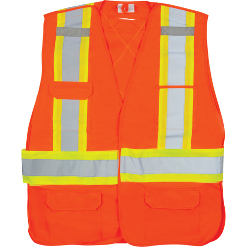 CSA-Compliant High-Visibility Surveyor Vest, High Visibility Orange, Medium, Polyester FMT Sales Ltd