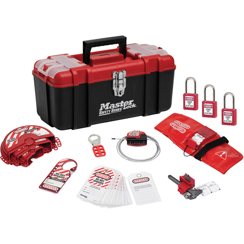 Trousse de cadenassage standard avec cadenas en thermoplastique Zenex, Ensemble Vanne, 13 composants compris FMT Sales Ltd